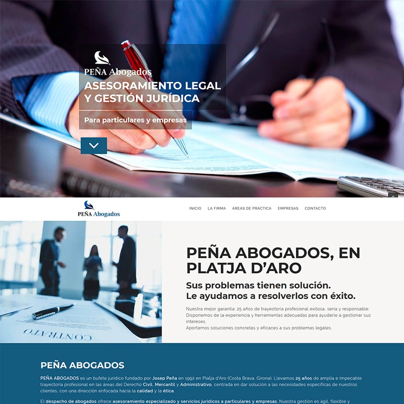 Abogados Playa de Aro Diseño web en Barcelona