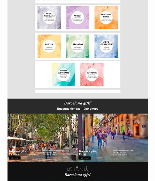 Barcelona Gifts Diseño web en Barcelona