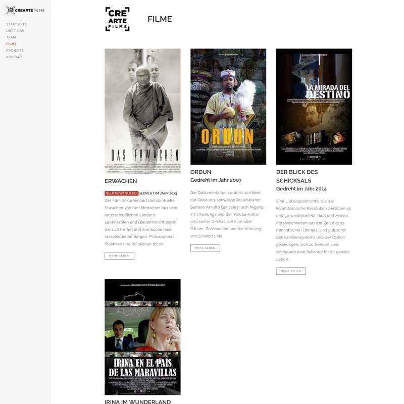 Crearte Films Diseño web en Barcelona